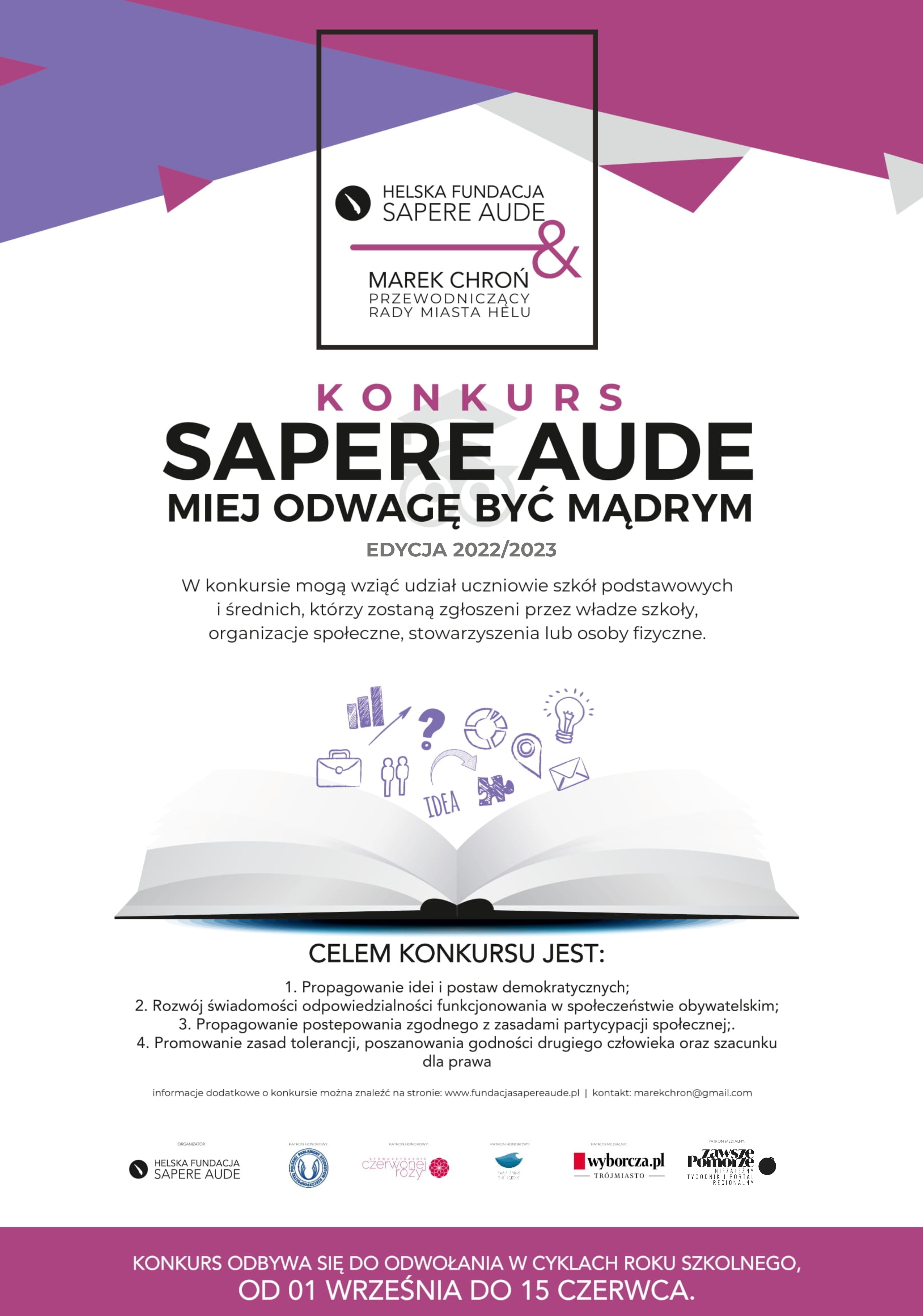 Konkurs ''Sapere Aude - miej odwagę być mądrym'' edycja 2022-2023