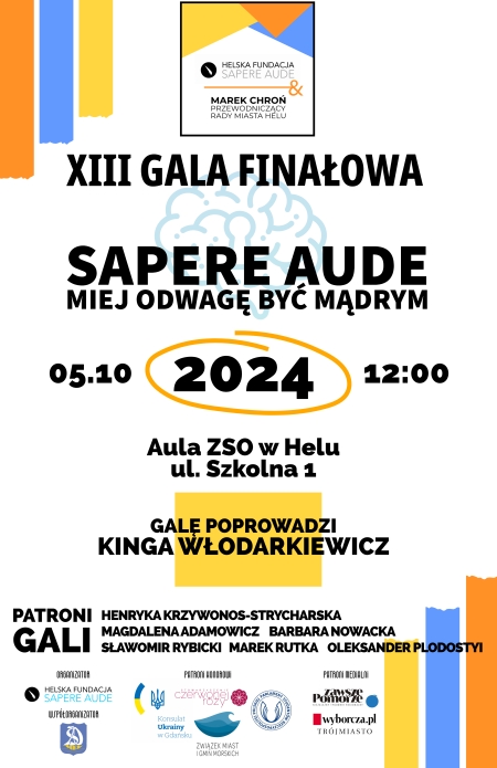 XIII Gala Finałowa Projektu ''Sapere Aude - miej odwagę być mądrym''